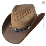 Accessoire de mode en cuir marron style cowboy