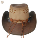 Chapeau élégant en cuir pour femme, look western