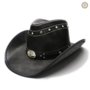Chapeau de cowboy en cuir pour homme