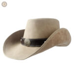 Chapeau cowboy cuir rodéo, accessoire intemporel