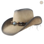 Chapeau cowboy en cuir El Dorado, style authentique et robuste