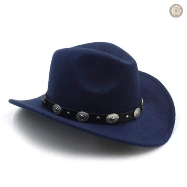 Chapeau cowboy en feutre avec bord large pour protection