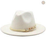 Chapeau de cowboy femme blanc élégant et stylé