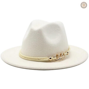 Chapeau de cowboy femme blanc élégant et stylé