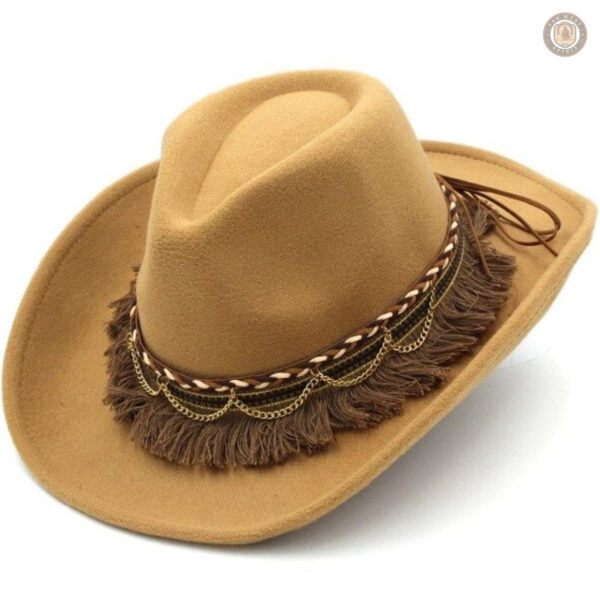 Accessoire de mode : chapeau de cowboy pour femme