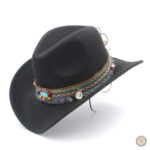 Chapeau femme avec bord large et style authentique