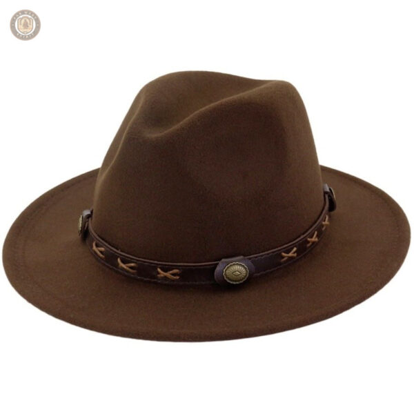 Chapeau cowboy en feutre marron élégant et intemporel