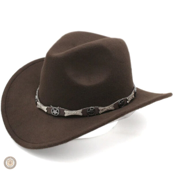 Chapeau noir style cowboy en feutre
