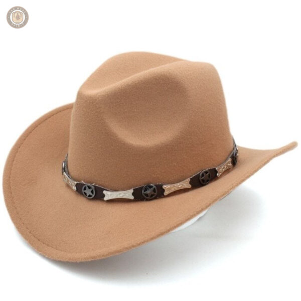 Chapeau de cowboy noir, feutre élégant pour homme