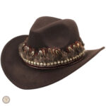 Chapeau cowboy indien traditionnel en feutre