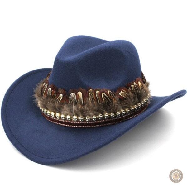 Chapeau de cowboy style indien avec décorations