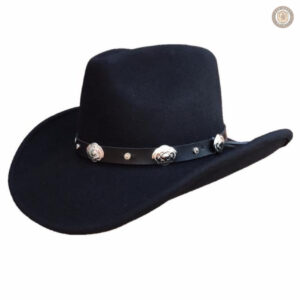Chapeau de cowboy noir en laine élégant et intemporel