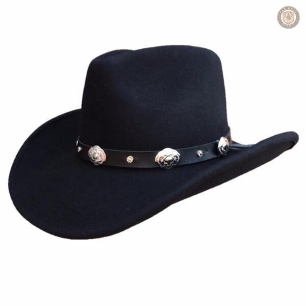 Chapeau de cowboy noir en laine élégant et intemporel