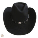 Chapeau en laine noire, idéal pour les amateurs de style western