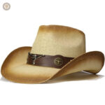 Chapeau cowboy en paille pour homme