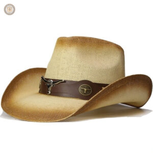Chapeau cowboy en paille pour homme