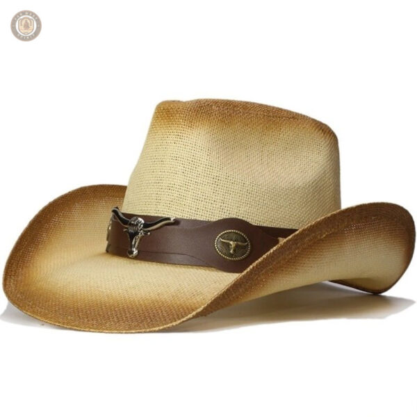 Chapeau cowboy en paille pour homme