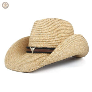 Accessoire de mode cowboy en paille souple, léger et élégant