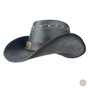 Chapeau en cuir cowboy stylé pour un look western