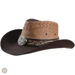 Chapeau cowboy en cuir élégant pour femme