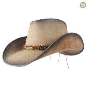 Chapeau Western en cuir élégant pour un look cowboy authentique