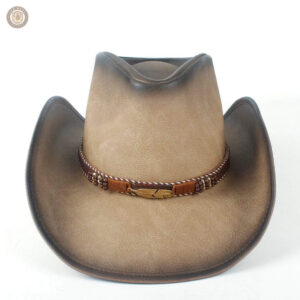 Chapeau cuir style cowboy, accessoire incontournable pour les aventuriers