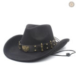 Chapeau noir western fashion pour un look cowboy stylé