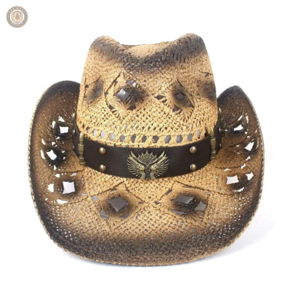 Accessoire de mode cowboy, chapeau en paille léger