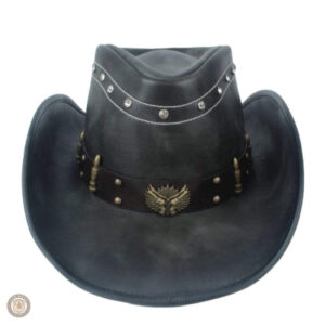 Chapeau noir style cowboy pour un look audacieux