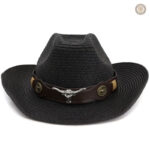 Accessoire de mode western, chapeau de paille homme