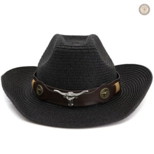 Accessoire de mode western, chapeau de paille homme