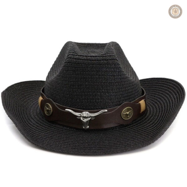 Accessoire de mode western, chapeau de paille homme