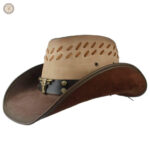 Chapeau cowboy en cuir pour un style western authentique