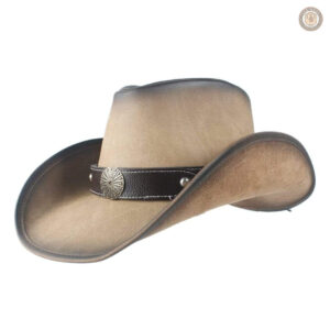 Chapeau Western cuir vieilli au style authentique et intemporel