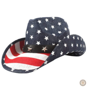 Chapeau Western Drapeau Américain en style cowboy
