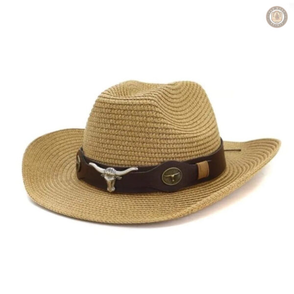 Chapeau cowboy en paille pour homme