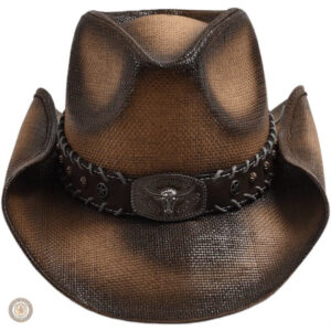 Accessoire cowboy en paille pour hommes, look décontracté