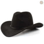 Chapeau cowboy en feutre noir élégant et intemporel