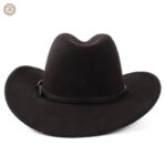 Accessoire de style western, chapeau feutre noir pour homme