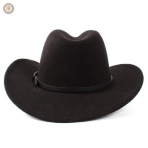 Accessoire de style western, chapeau feutre noir pour homme