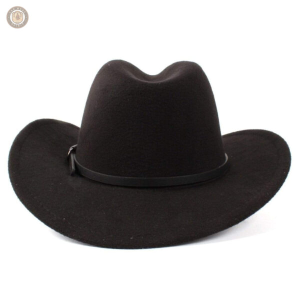 Accessoire de style western, chapeau feutre noir pour homme