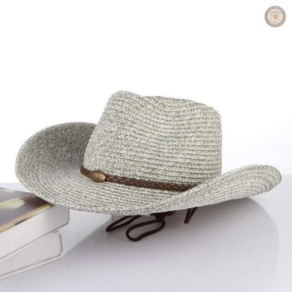 Chapeau style cowboy en paille, idéal pour les festivals
