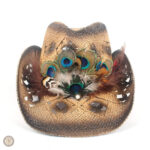 Accessoire de mode western en paille