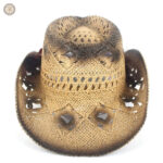 Chapeau de cowboy féminin en paille