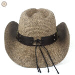Accessoire de mode cowboy en paille, idéal pour l'été