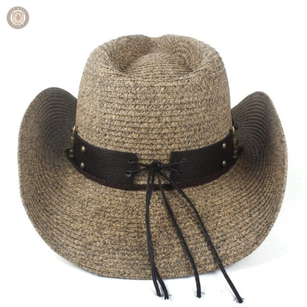 Accessoire de mode cowboy en paille, idéal pour l'été