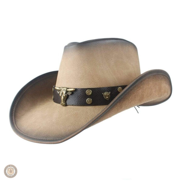 Chapeau Western en cuir pour hommes