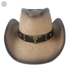 Chapeau cowboy en cuir élégant et robuste