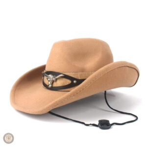 Chapeau Western en laine, style cowboy classique