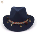 Chapeau western marron pour hommes et femmes